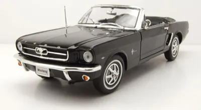 Produktbild von Welly 12519S Ford Mustang Cabrio 1964, 5 schwarz 1:18