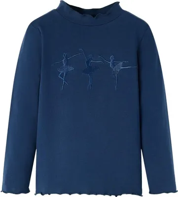 Produktbild von Kinder-Langarmshirt Marineblau 104