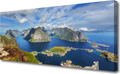 Produktbild von Tulup Leinwand-Bilder 125x50 Wandbild Canvas Kunstdruck Bucht Felsen Landschaft