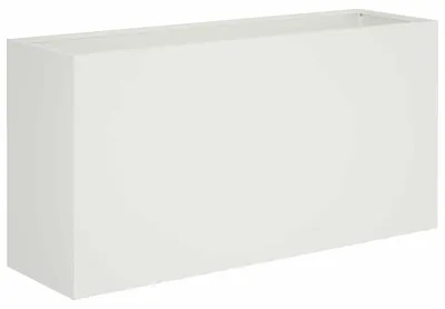 Image de vidaXL Pot de jardin blanc, 100 x 30 x 40 cm, en acier laminé à froid