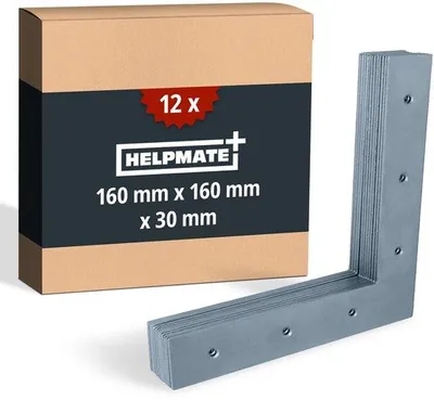 Productafbeelding van Platte hoekprofiel 160x160x30 mm – 12 stuks – verzinkt