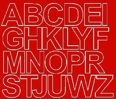 Produktbild von Selbstklebende Buchstabenaufkleber, 4,5 cm, rot glänzend