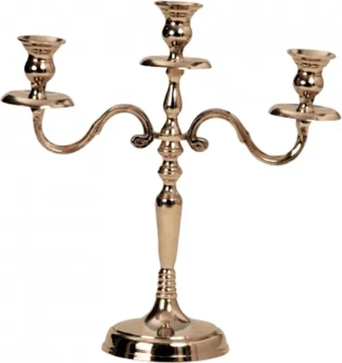 Produktbild von Kerzenständer 3-armig Kerzenleuchter 31cm Silber