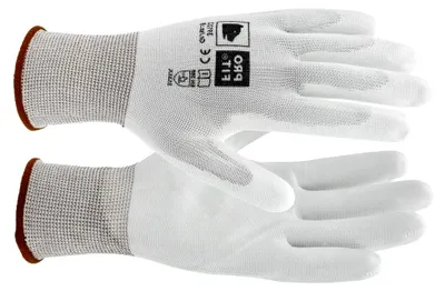 Produktbild von 12 Paar Profi Arbeitshandschuhe Größe 9 (L) | Feinstrickhandschuhe aus Nylon mit PolyurethanBeschichtung | Garten- und Haushaltshandschuhe | Nitrilhandschuhe für Montagearbeiten | Handschuhe für Baustellen und Arbeit
