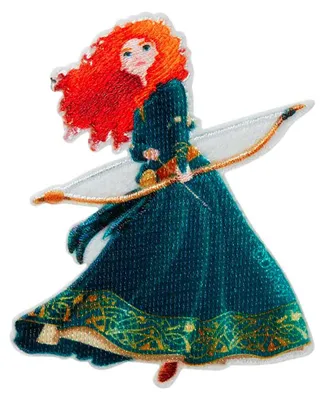 Produktbild von Disney © Merida Prinzessin Bogen Schütze - Aufnäher, Bügelbild, Aufbügler, Applikationen, Patches, Flicken, Größe: 7 x 5,7 cm