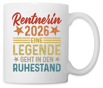 Produktbild von Spreadshirt Rentnerin 2026 Legende Geht In Den Ruhestand Tasse, One size, Weiß