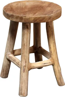 Produktbild von Hocker teak natur D20H27 cm - Van der leeden