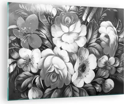 Produktbild von Bilder auf glas - Blume Blumenstrauß Blatt - 70x50cm - Glasbilder - Wandbilder - Kunstdruck - zum Aufhängen bereit - Wanddekoration aus Glas - Glas Bilder - Wandbild auf Glas - GAA70x50-3896
