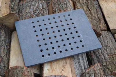 Obrázok produktu pre SEZAM Rošt na kachle 38 x 26 cm liatinový liatinový rošt s otvormi krbový rošt štvorcový rošt na popol stolový rošt na kachle rošt na kachle krbový rošt