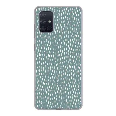 Produktbild von MuchoWow® Handyhülle Schutzhülle Hülle für Samsung Galaxy A51 5G Polka dots - Weiß - Grün Silikon Softcase Handy Hülle - Abbildung