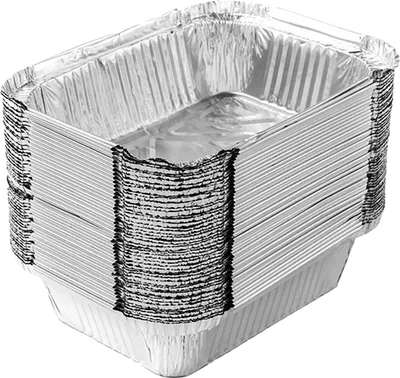 Produktbild von 50 Stück Aluschalen Passend für Napoleon & Broil King Grills Alu-Tropfschalen, Grillschalen 230ML,13x10x4cm