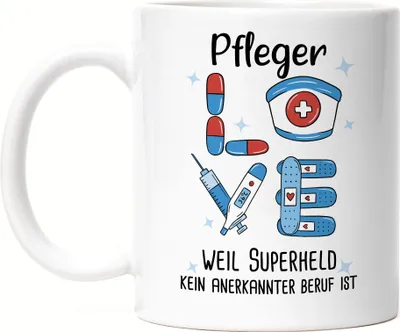 Produktbild von Ich Bin Pfleger Weil Superheld Kein Anerkannter Job Ist Tasse Geschenk Danke Sagen