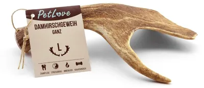 Hirschgeweih Kausnack für Hunde, L 151-225 g, natürlicher Kauknochen