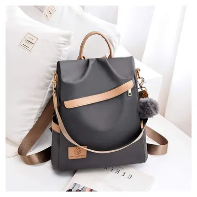 Produktbild von Damen Rucksäcke Elegant Rucksack Frauen Schultaschen Anti Diebstahl Handtasche Casual Daypack wasserdichte Taschen für Schule Grau