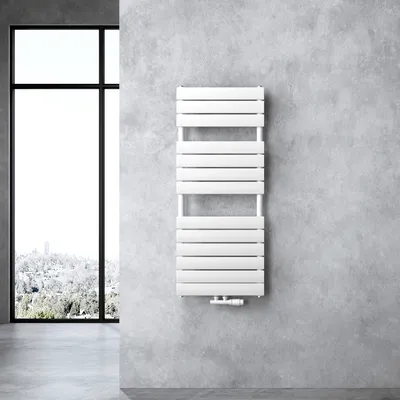 Produktbild von doporro Badheizung Flachheizkörper 120x60cm Weiß Paneelheizkörper Mittelanschluss oder Seitenanschluss Badheizkörper Ohne Heizstab FH