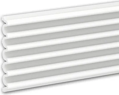 Produktbild von Profhome 659804 3D Wandpaneel Wandvertäfelung Akustikpaneel Stuckleiste 2 m