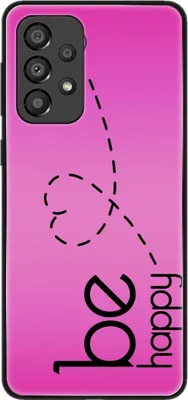 Produktbild von König Design Hülle kompatibel mit Samsung Galaxy A33 5G Kunststoff Soft Handyhülle - Handy Case Be Happy Pink