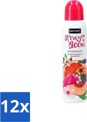 Obrázek produktu pro Sence - Květinový a grapefruitový deodorant - Svěží a ovocný - 150 ml - hodnotné balení - 12 kusů