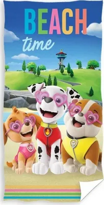 Immagine prodotto di Asciugamano da bagno per bambini 70x140 PAW PATROL cani COTONE
