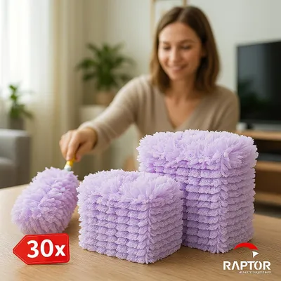 Produktbild von Für Swiffer Staubmagnet - 30 Ersatztücher mit 1xGriff - Staubtuch - Microfaser