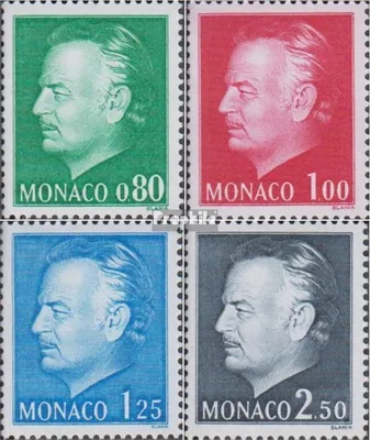 Produktbild von Briefmarken Monaco 1977 Mi 1251-1254 (kompl.Ausg.) postfrisch Freimarken: Fürst Rainer III.