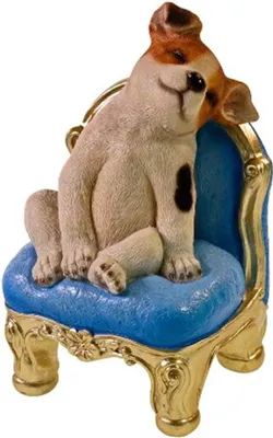 Hund-Sessel-Gold-Blau