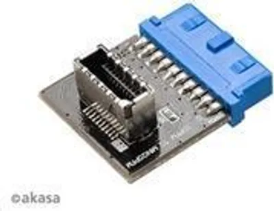 Image de Akasa AK-CBUB51-BK Adaptateur de câble USB 3.0 19-pin header USB 3.1 A bleu (AK-CBUB51-BK)