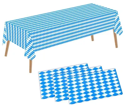 Produktbild von Tischdecken 3 Stück 137 x 274 cm PEVA rechteckig wasserfest ölbeständig