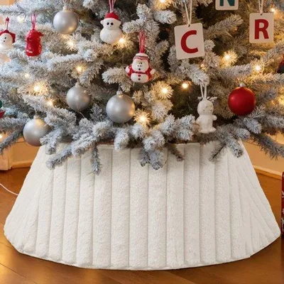 Produktbild von Weihnachtsbaumhalsband 75 cm - Plüsch-Überzug - Weihnachtsbaummantel