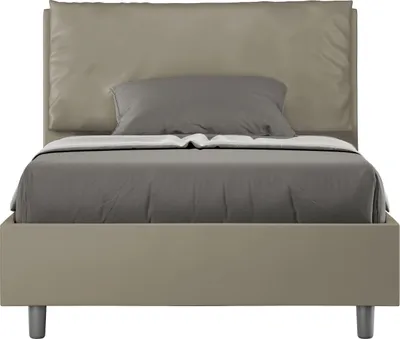 Produktbild von ITYHOME - Gepolstertes Bett mit Bettkasten 120x200 mit Kunstlederbezug Cappuccino Antea Large