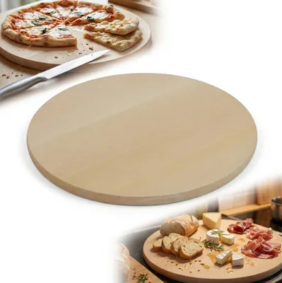 Obrázek produktu pro Dřevěné prkénko na pizzu do kuchyně | průměr 45 cm | bukové dřevo