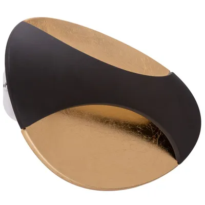 Produktbild von LED Wandleuchte, schwarz blattgold, H 15 cm