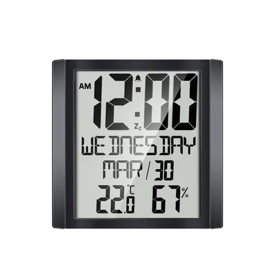 Image de INF Grande horloge murale numérique avec date et température