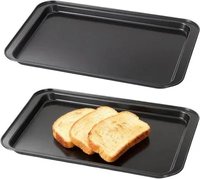 Produktbild von Backblech-Set - Backbleche - Zum Backen und Braten - Antihaftbeschichtung - 425 x 285 cm - Schwarz