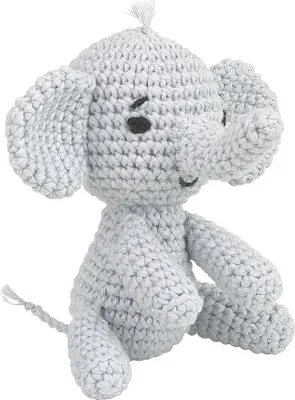 Produktbild von Häkelset Elefant Ross Amigurumi ca. 10 cm mit Füllwatte und ausführlicher Anleitung