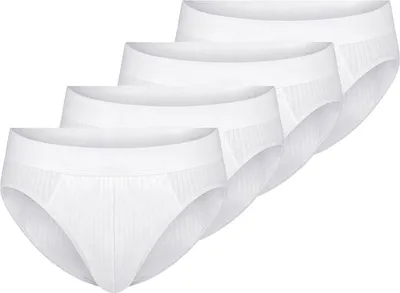 Produktbild von Schiesser 4er Pack Baumwolle Essentials Authentic Rio Slip / Unterhose Flexibel und formstabil, Mit stilvollem Nadelzug, In perfekt sitzender, elastischer Single-Jersey-Qualität