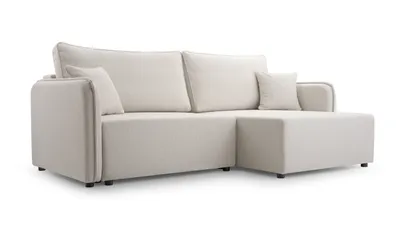 Produktbild von AX LIVING Beige L Couch Mentone Couch für Wohnzimmer creme 227 cm R