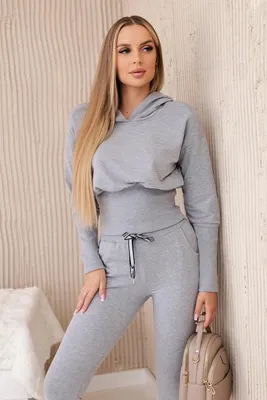 Produktbild von Set mit breiten Rippenbündchen Grau Einheitsgröße (S-M)