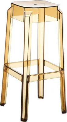 Produktbild von 2er Set Barhocker HLO-CP17 transparent bernstein