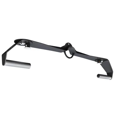 Produktbild von GORILLA SPORTS® Latzugstange und Rudergriff – M (66 × 18 × 7 cm), 360° drehbar, aus Stahl, belastbar bis 200 kg