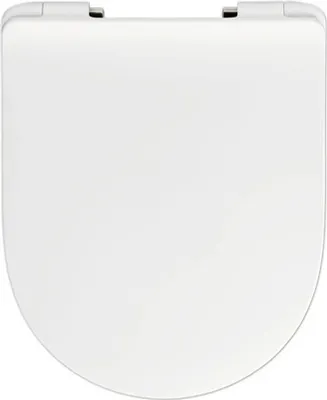 Produktbild von REIKA WC-Sitz MITO weiß Scharniere anthrazit gebürstet mit Absenkautomatik und Quick&Clean für Jungborn Donella, Jungbor