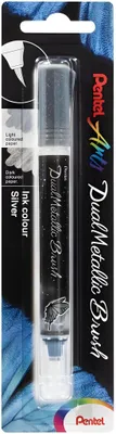 Image de Marqueur pinceau Dual Metallic Brush - argent