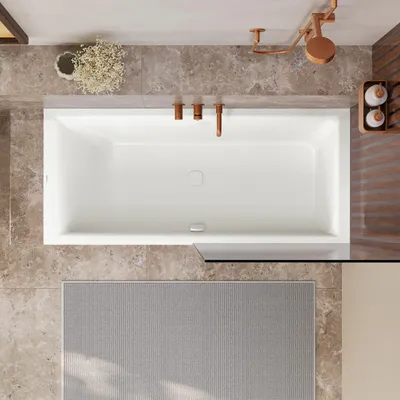 Produktbild von KALDEWEI Badewanne PURO NEXT COMBI Invisible Grip 1432 160 x 70 cm alpinweiß glänzend Antirutschbeschichtung 14320001100