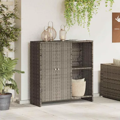 Obrázok produktu pre vidaXL Skriňa s policou Sivá 100 x 36 x 102 cm Ratan