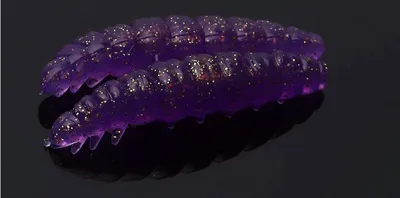 Produktbild von Libra Lures Larva Kunstköder (purple white glitter)