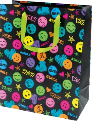 Produktbild von SUSY CARD Geschenktüte "Smile black"