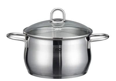 Produktbild von ELO Platin Topfset Edelstahl Volumenskala Induktion silberfarben 5-teilig