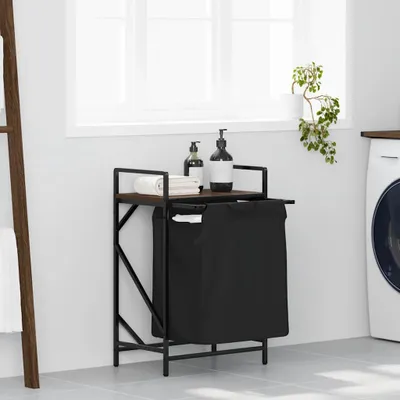 Produktbild von Möbel Wäschekorb 1 Fach mit Ablage Braun Eichen-Optik - Wäschekörbe CC4560
