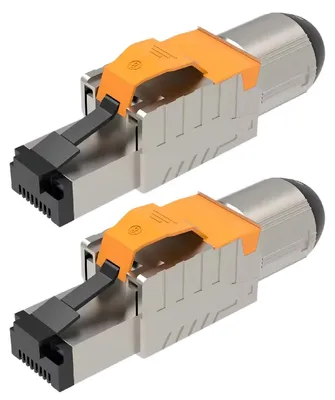 Produktbild von Netzwerkstecker RJ45 Stecker Cat8 CAT8.1 2x Steckverbinder werkzeuglos geschirmt