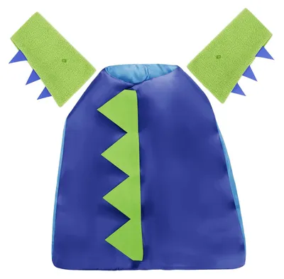 Dinosaurier Umhang-Set mit Cape, Blau, für Kinder 3-8 Jahre